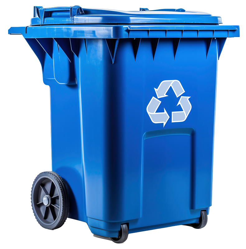 Blue Recycling Bin